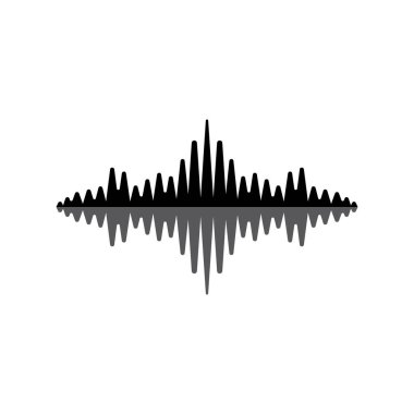 Ses dalgası ikonu çizimi. Sinyal illüstrasyon ve logo