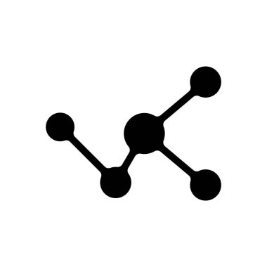 Moleküler element logosu illüstrasyon sembolü tasarımı