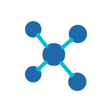Moleküler element logosu illüstrasyon sembolü tasarımı