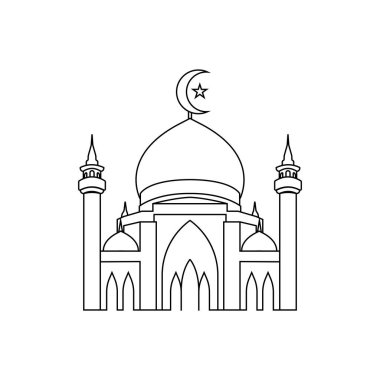 Cami Sembol Simgesi İllüstrasyon Element Tasarımı