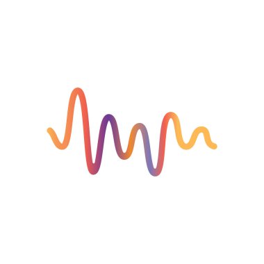 ses dalgası ilüstrasyon logo şablonu tasarımı