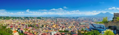 Naples, Italy. Panoramic view of the city center from the hill of San Martino, Vomero district. August 24, 2022.