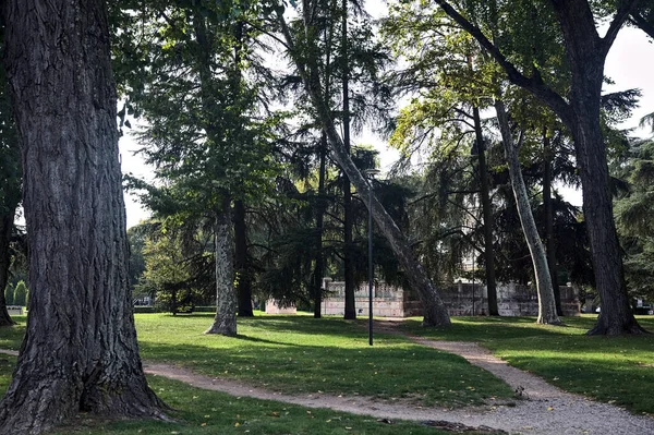 意大利小镇上的一个公园的小径 — 图库照片