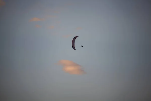 Paraglider Sunset Sky Cloud Background — Stock Photo, Image