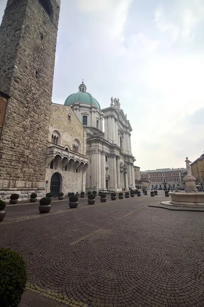Tour Pegoi Façade Cathédrale Marie Assomption Sur Place Paolo Par — Photo