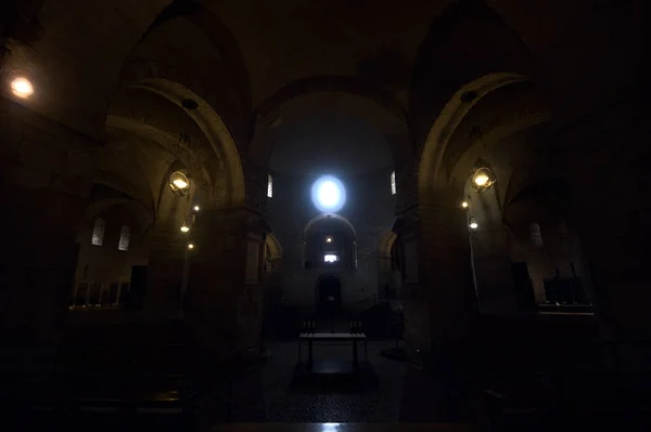 Autel Entre Colonnes Dans Nef Principale Ancien Dôme Brescia — Photo