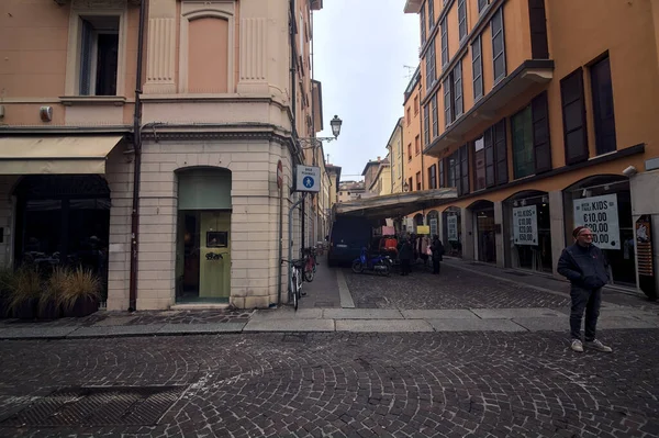 Stalles Marché Sur Une Place Dans Une Ville Italienne Par — Photo