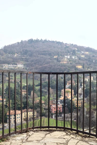 Balcon Panoramique Avec Rampe Dans Parc Flanc Colline Avec Des — Photo