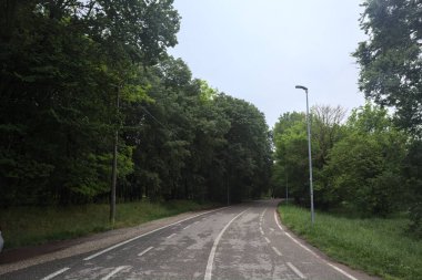 Parkın kenarındaki yol.