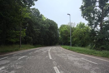 Parkın kenarındaki yol.