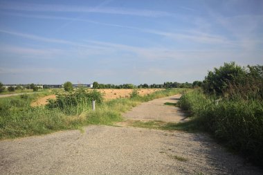İtalya kırsalında yıpranmış bir yol