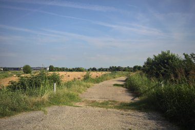 İtalya kırsalında yıpranmış bir yol