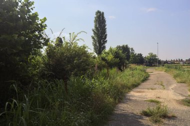 İtalya kırsalında patika ve yol