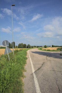 Tarlalar arasındaki köy yolu