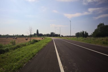 Tarlalar arasındaki köy yolu