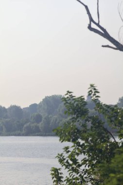 Göl kıyısına park et.