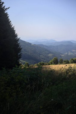 Güneşli bir günde Dağ tepeleri