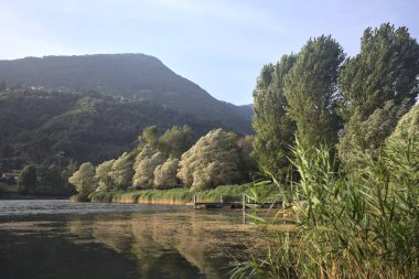 Göl kıyısına park et.