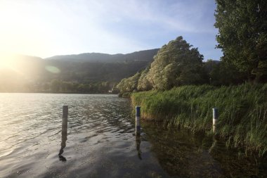 Gün batımında bir parkta Lakeshore