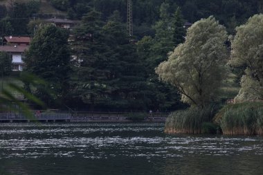 Alacakaranlıktaki Lakeshore parkında