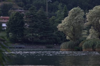 Alacakaranlıktaki Lakeshore parkında