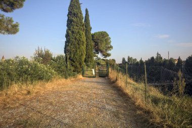 Bir parktaki istihkam yolu