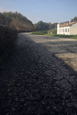 Köyden geçen köy yolu.
