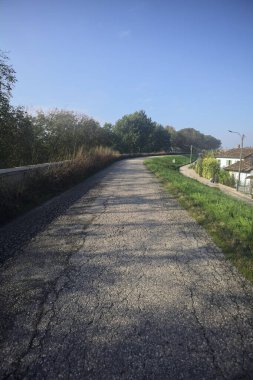 Köyden geçen köy yolu.