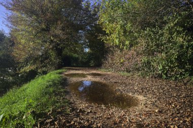 Gün batımında dağlarda yol
