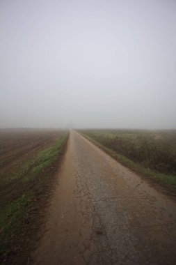 Sis boş ülkede yol