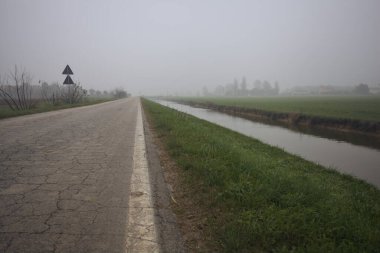 Sisin içinde köy yolu