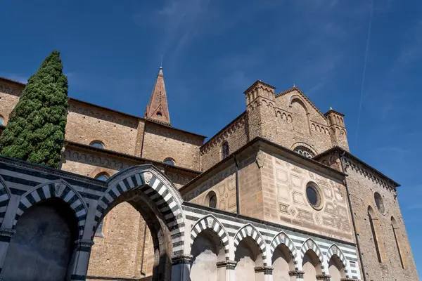Boční Pohled Baziliku Santa Maria Novella Toskánsku Florencie — Stock fotografie