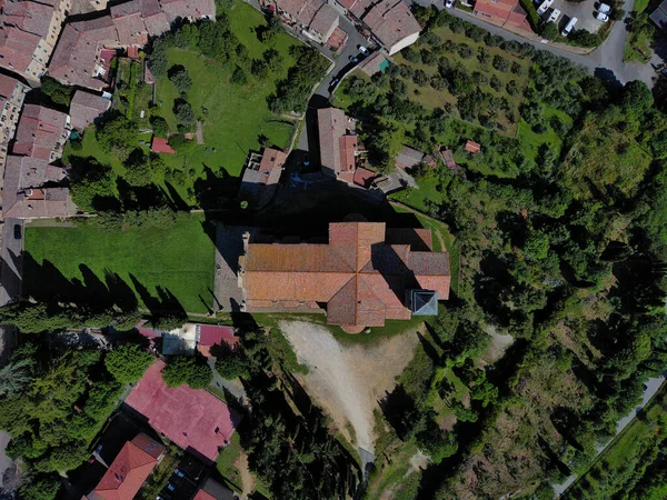 Vertical Areain View Church Santi Giusto Clemente Tuscan City Volterra — Stock Photo, Image