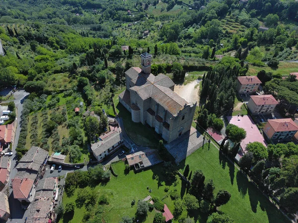 Volterra Toskana Şehrindeki Azizler Kilisesi Nin Yakın Bölge Manzarası — Stok fotoğraf