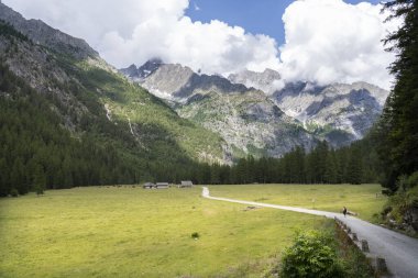 Trentino 'da Genova' nın üst vadisinde yol
