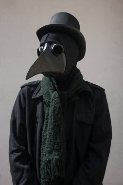 Closeup photograph of doctor plague