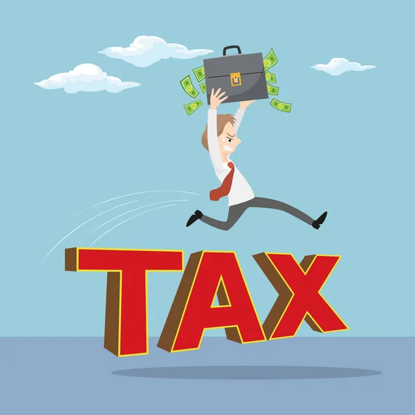 Επιχειρηματίας Επίθεση Από Τους Φόρους — Διανυσματικό Αρχείο
