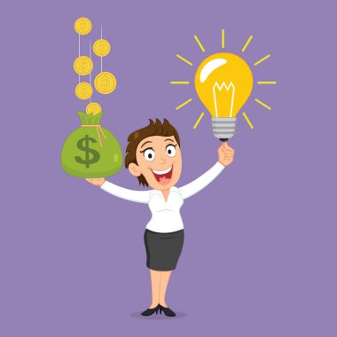 Ampullü bir iş kadını.