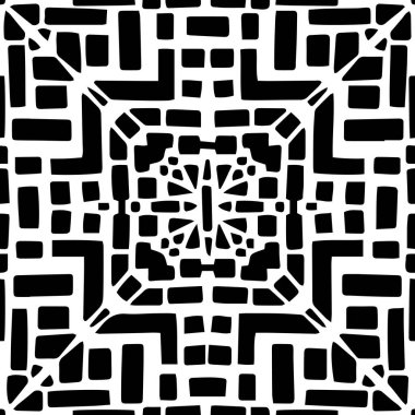 Siyah, beyaz, soyut, pürüzsüz desen. Beyaz arkaplanda duvar kağıdı, kumaş ya da baskı olarak kullanılabilecek sonsuz illüstrasyon.