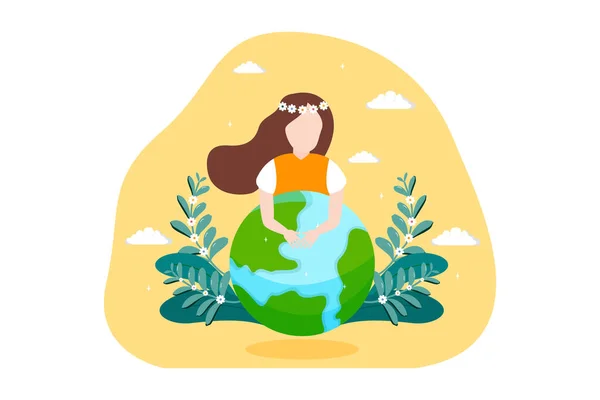 Stock vector Earth Day Flat Design Illustration