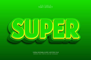 Süper düzenlenebilir metin efekti 3 boyut modern stili kabartma