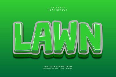 Çimen düzenlenebilir metin efekti 3 boyut kabartma modern biçimi