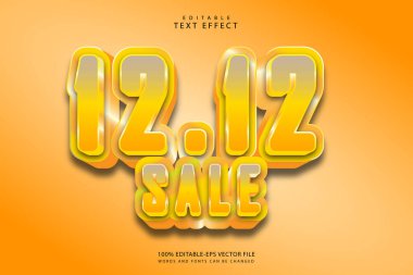 12.12 indirimli metin efekti 3 boyutlu kabartma lüksü