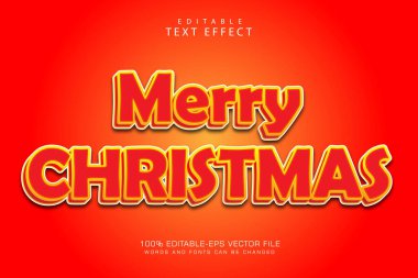 Mutlu noeller düzenlenebilir metin efekti 3 boyutlu çizgi film biçimi