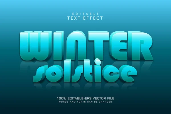Zimní Slunovrat Upravitelný Textový Efekt Dimenze Moderní Styl — Stockový vektor