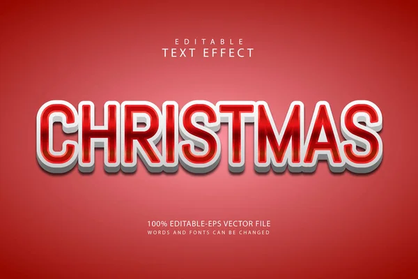 Weihnachten Editierbaren Text Effekt Dimensionalen Modernen Stil — Stockvektor