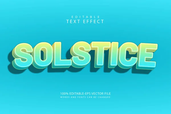 Solstice Effet Texte Modifiable Dimensions Style Moderne — Image vectorielle