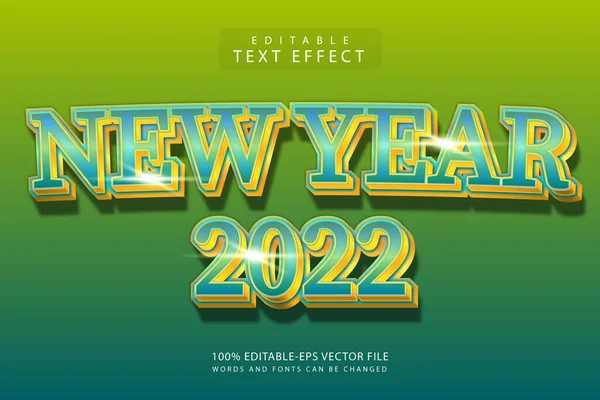 Nouvel 2022 Effet Texte Modifiable Dimensions Incarnent Style Luxe — Image vectorielle