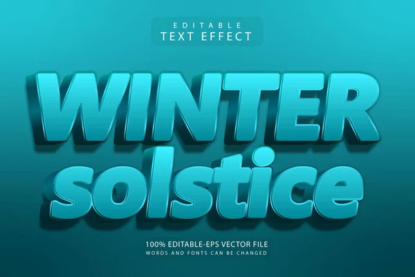 stock vector Winter solstice editable text effect 3 dimension emboss modern style