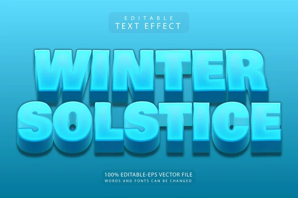 stock vector Winter solstice editable text effect 3 dimension emboss modern style